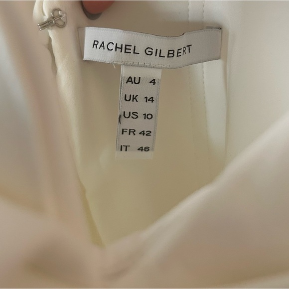 NWT Rachel Gilbert Matteo Midi Dress Gown Off Shoulder Bridal Wedding White - Picture 12 of 15